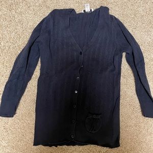 LOFT Navy blue womens cardigan size XSmall